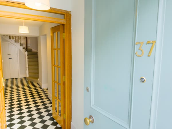 The front door at number 37, Grantown-on-Spey