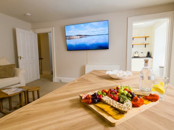 Dining table with fresh produce
