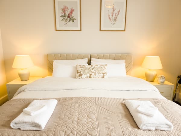 Made-up super king bed